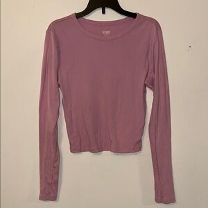 PINK Victoria's Secret Fitted Crop Blouse in Pink
